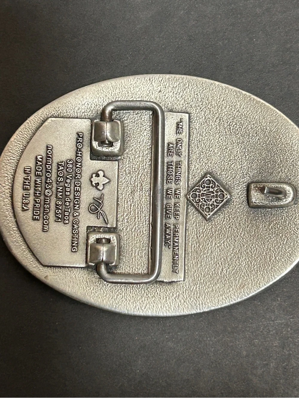 Vintage Pewter Philmont Boy Scout Camp Belt Buckle Training Center New Mexico